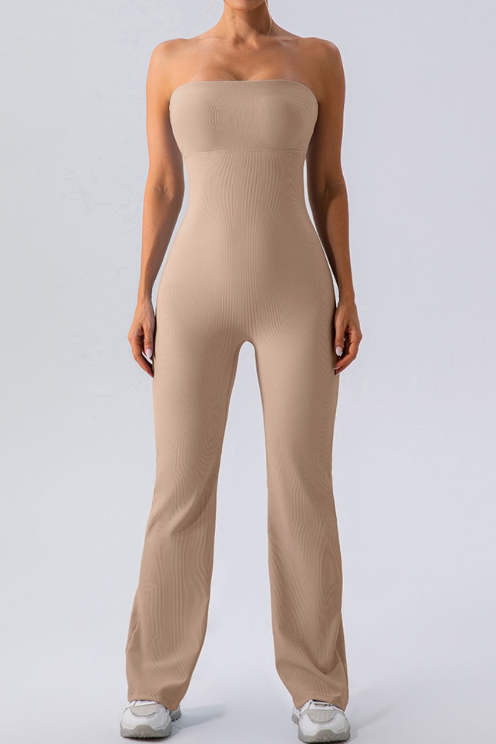 Sleeveless Straight Active Jumpsuit  Trendsi Camel S 