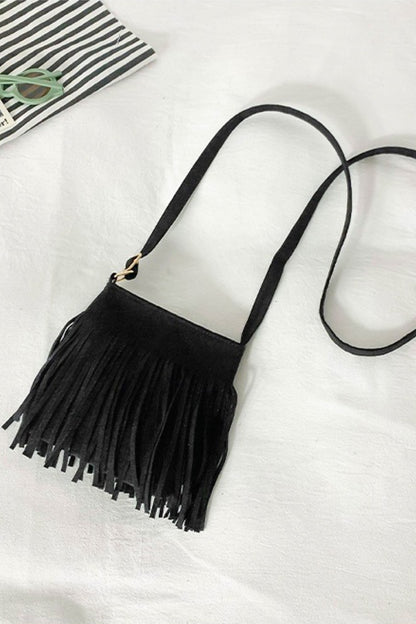 Adored PU Leather Crossbody Bag with Fringe