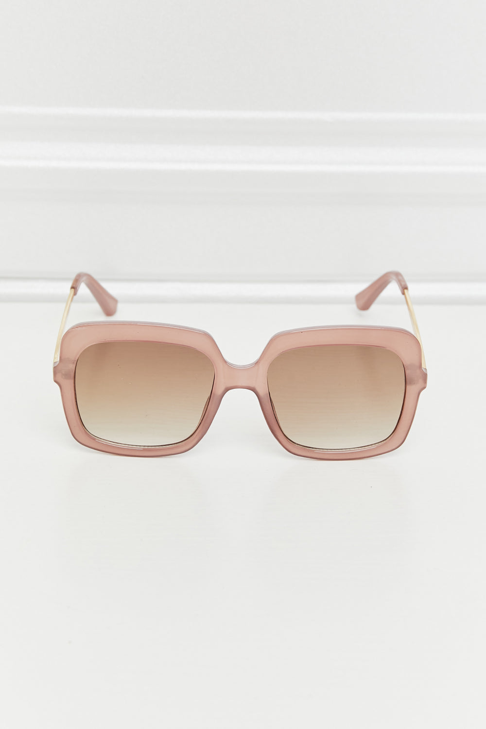 Square Metal-Plastic Hybrid Temple Sunglasses Sale Trendsi   