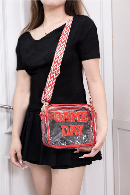 Zenana GAME DAY Stadium Approved Transparent Crossbody Bag  Trendsi   