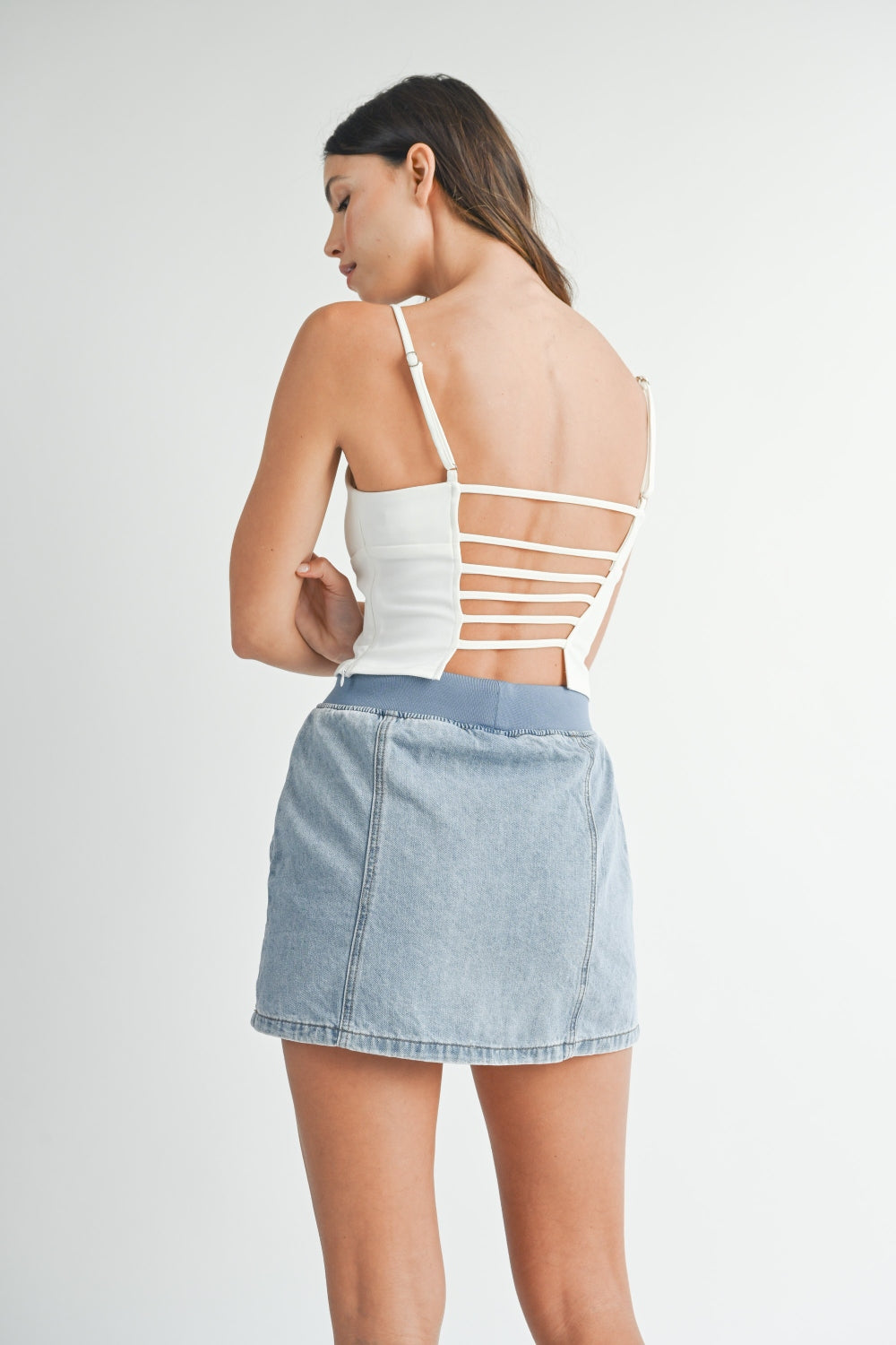 MABLE Strappy Back Cropped Cami  Trendsi   