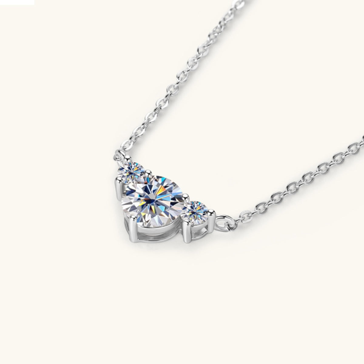 1.2 Carat Moissanite 925 Sterling Silver Necklace  Trendsi   