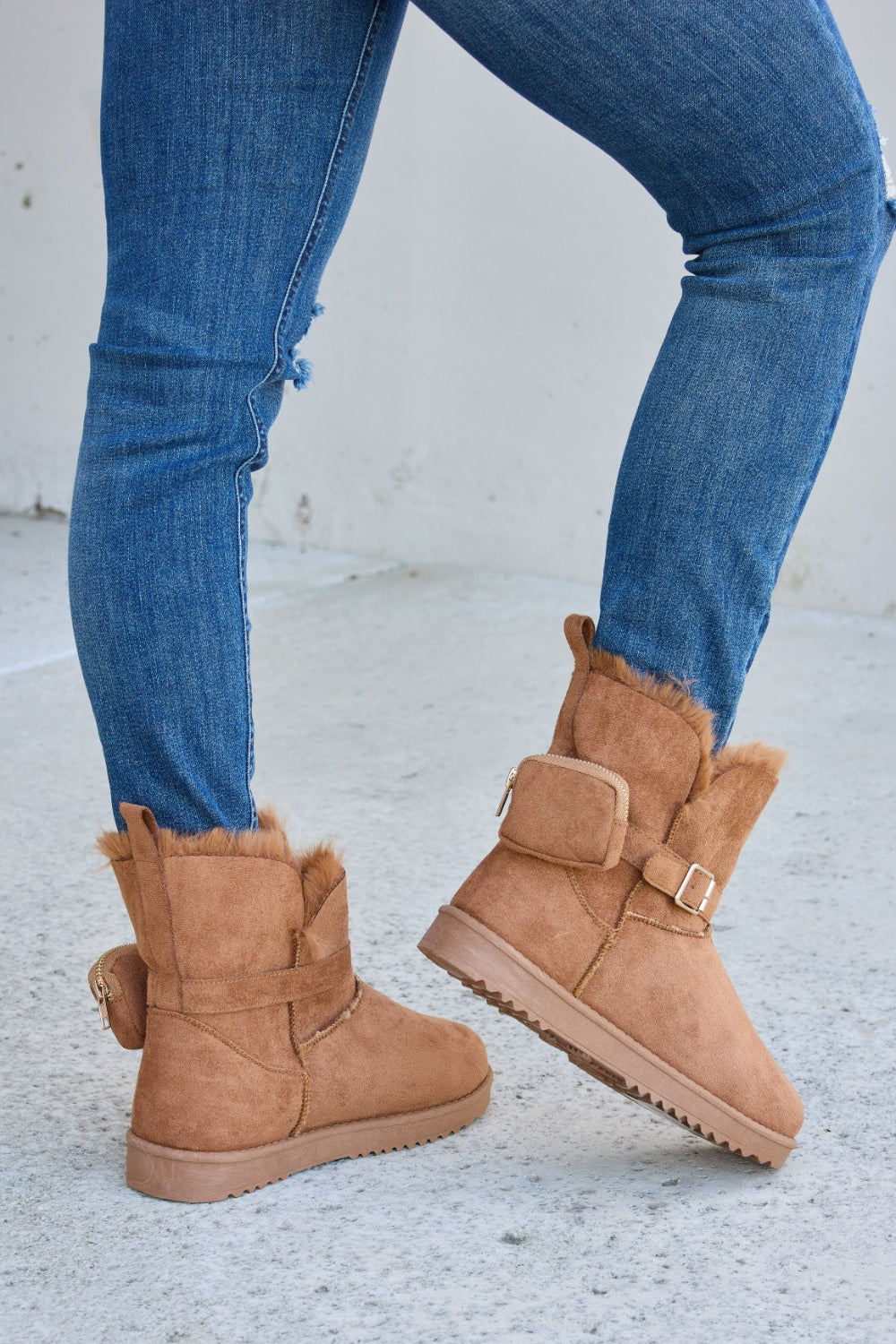 Forever Link Plush Thermal Flat Boots  Trendsi   