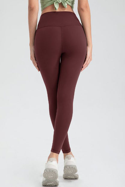 Wide Waistband Slim Fit Active Leggings  Trendsi   