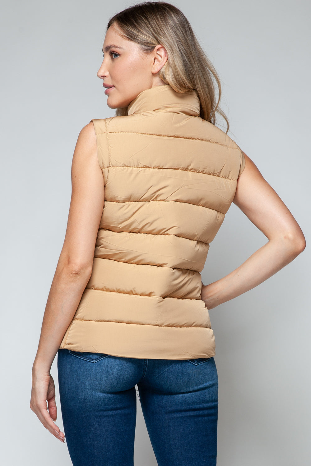 Snobbish Zip Up Turtleneck Vest with Pockets  Trendsi   