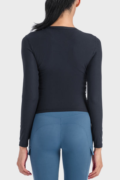 Millennia Round Neck Long Sleeve Sports Top