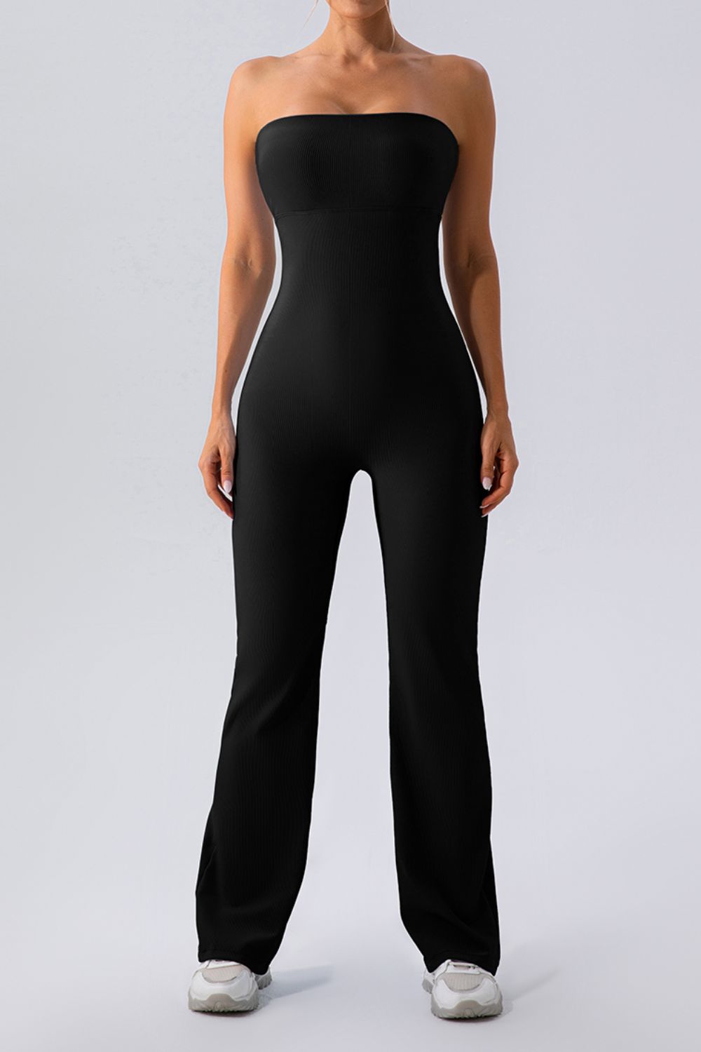 Sleeveless Straight Active Jumpsuit  Trendsi Black S 