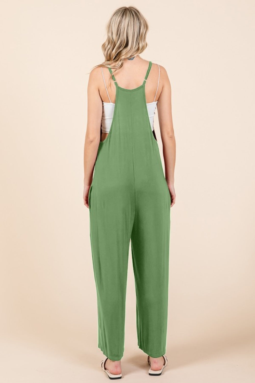 Culture Code Full Size Sleeveless Wide Leg Jumpsuit with Pockets  Trendsi   