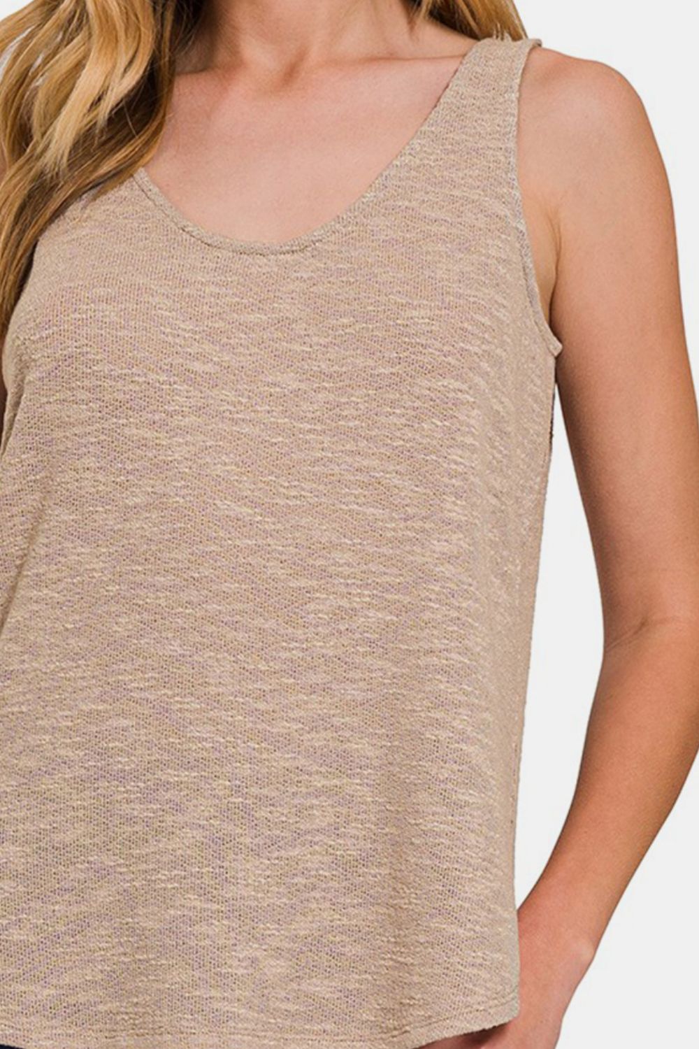 Zenana Curved Hem Round Neck Tank  Trendsi   