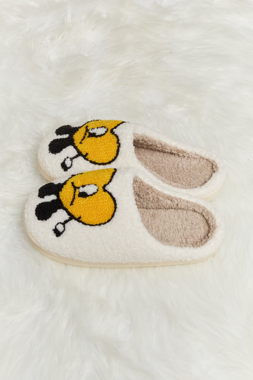 Melody Love Heart Print Plush Slippers  Trendsi   