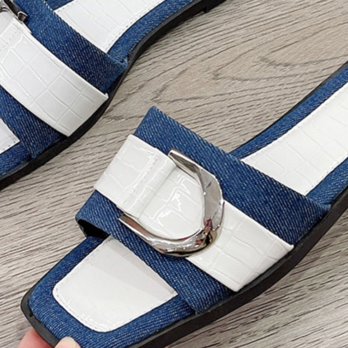 Buckle Trim Open Toe Sandals  Trendsi   