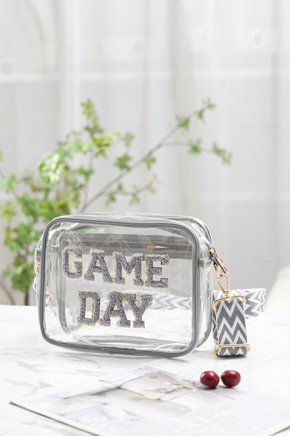 Zenana GAME DAY Stadium Approved Transparent Crossbody Bag  Trendsi   