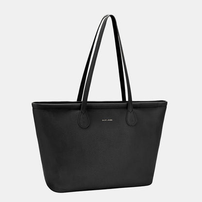 David Jones PU Leather Tote Bag  Trendsi Black One Size 