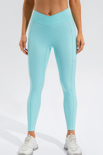 High Waist Active Leggings with Pockets  Trendsi   