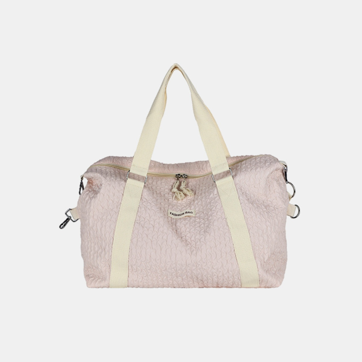 Textured Nylon Travel Bag  Trendsi Blush Pink One Size 