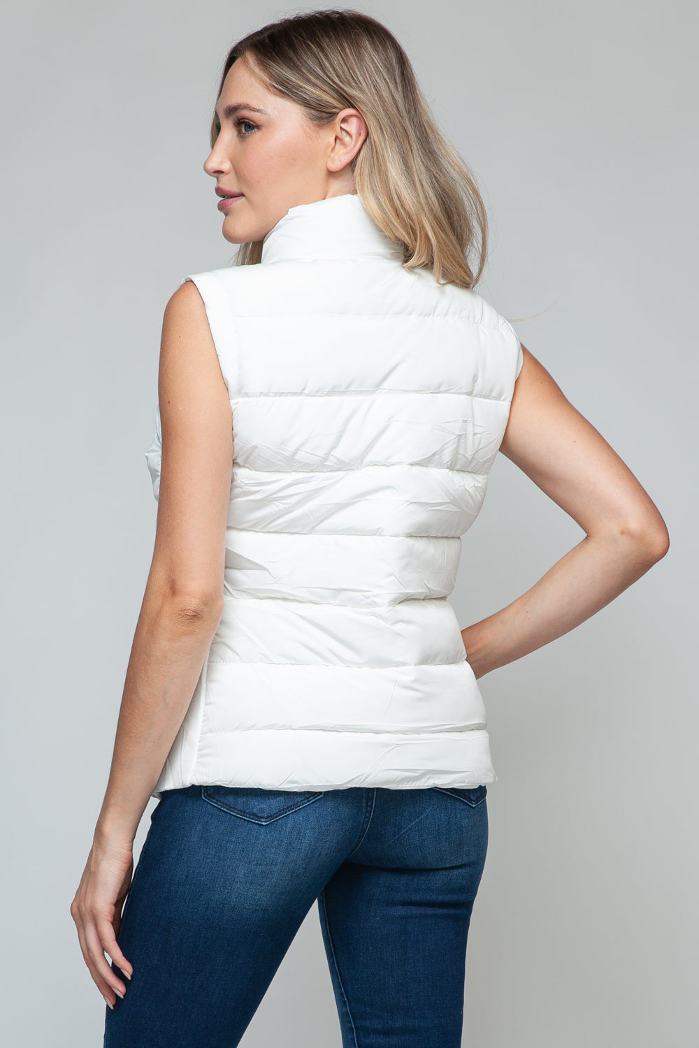 Snobbish Zip Up Turtleneck Vest with Pockets  Trendsi   