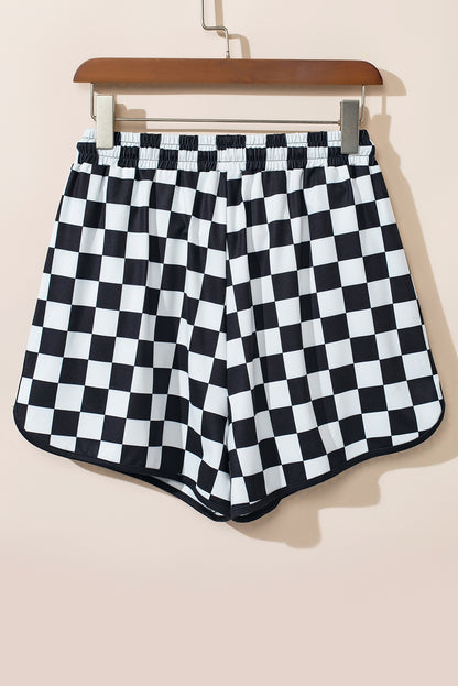 Drawstring Checkered Shorts with Pockets  Trendsi   