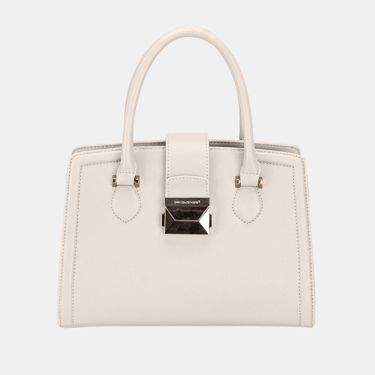 David Jones PU Leather Handbag  Trendsi Creamy White One Size 