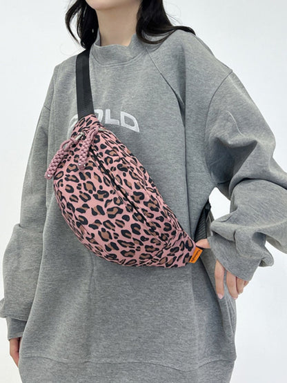 Leopard Nylon Crossbody Bag  Trendsi   