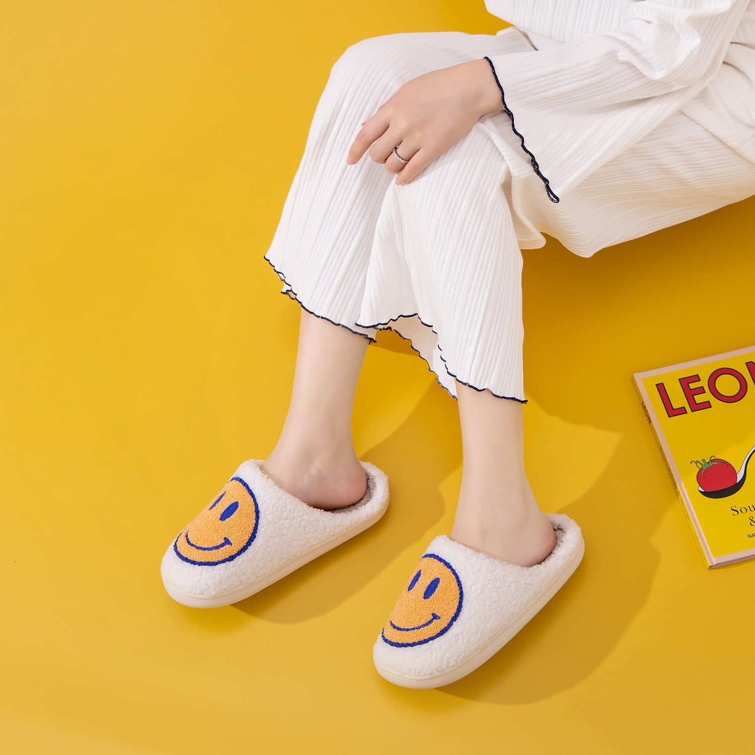 Melody Smiley Face Slippers  Trendsi   