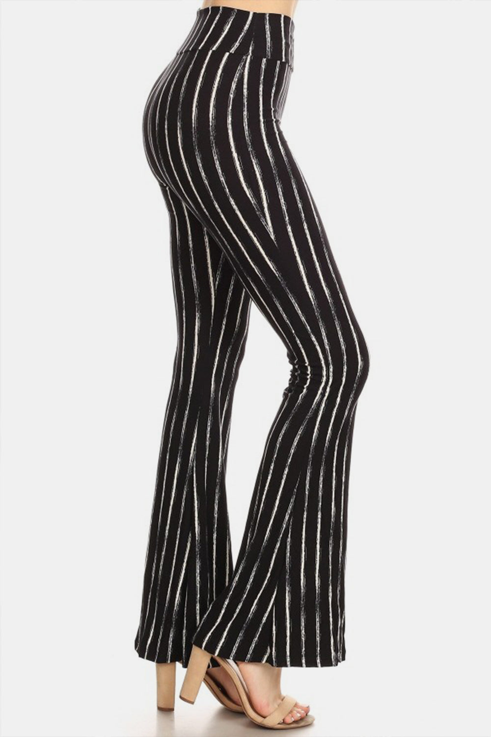 Leggings Depot Striped High Waist Flare Pants  Trendsi   