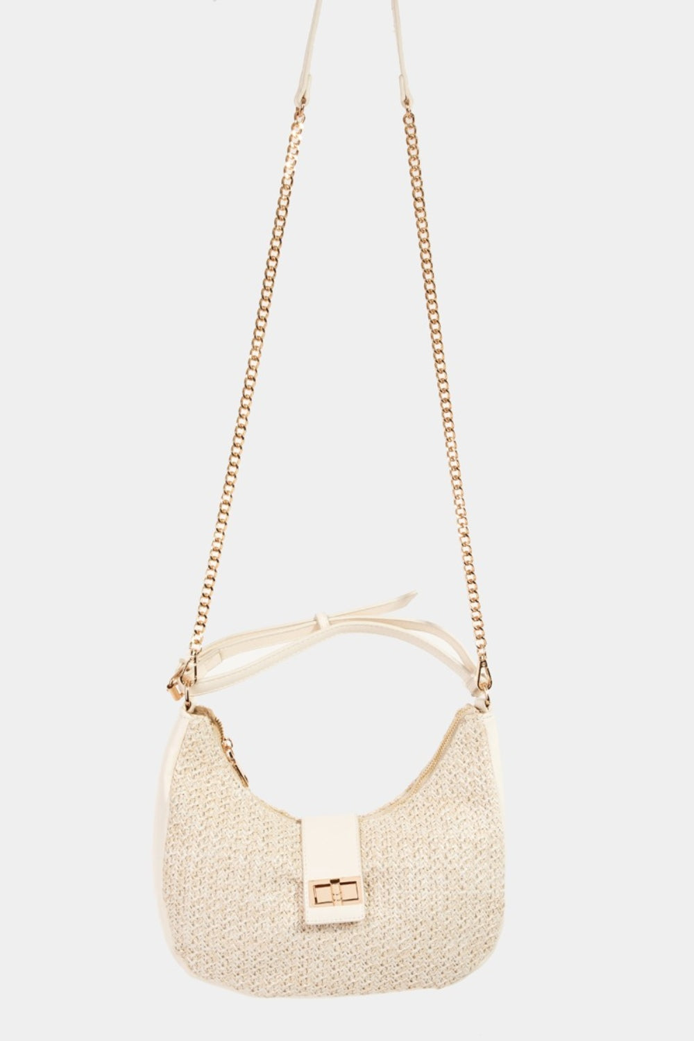 Fame Straw Braid Hobo Bag  Trendsi   