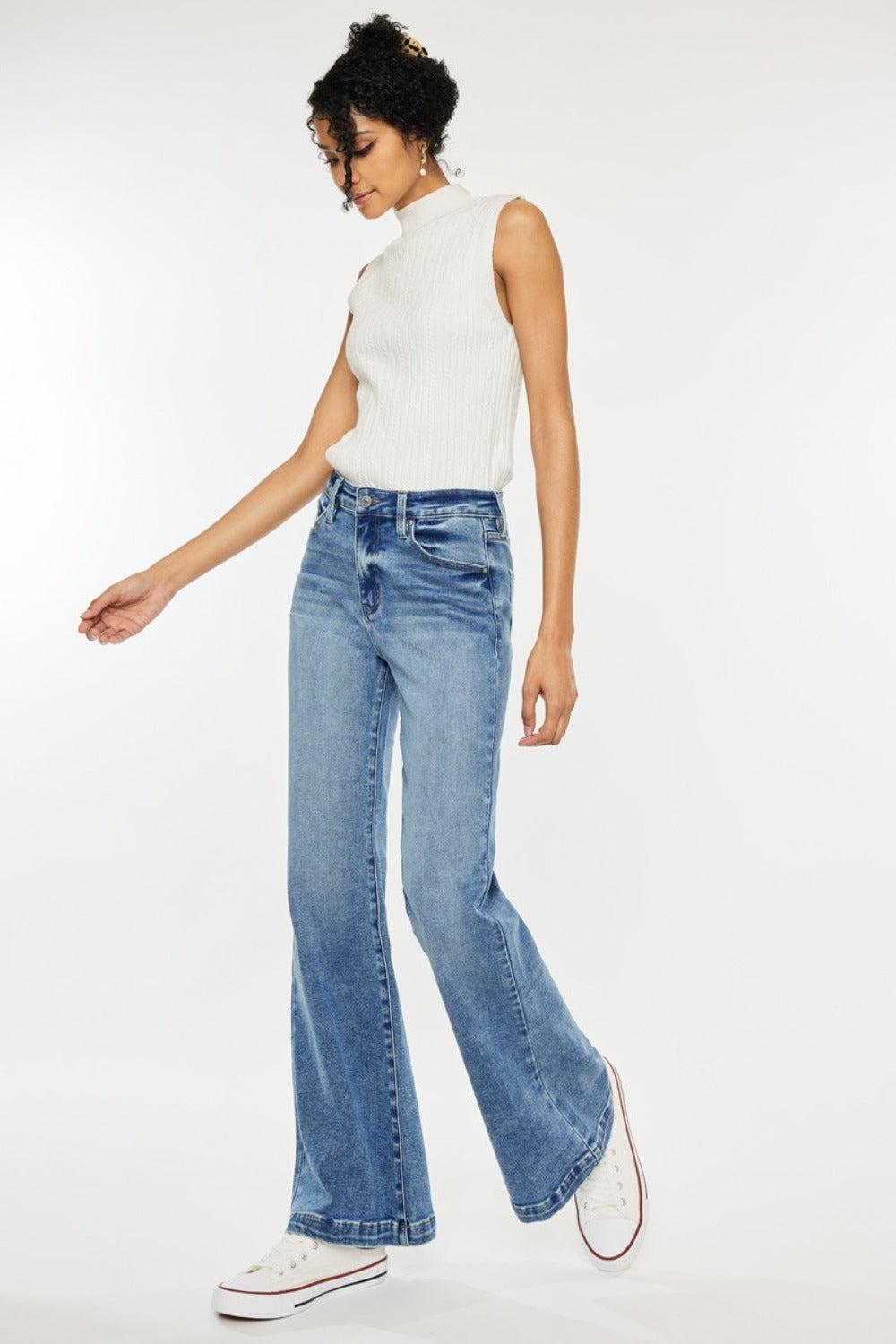 Kancan High Rise Wide Leg Jeans  Trendsi   