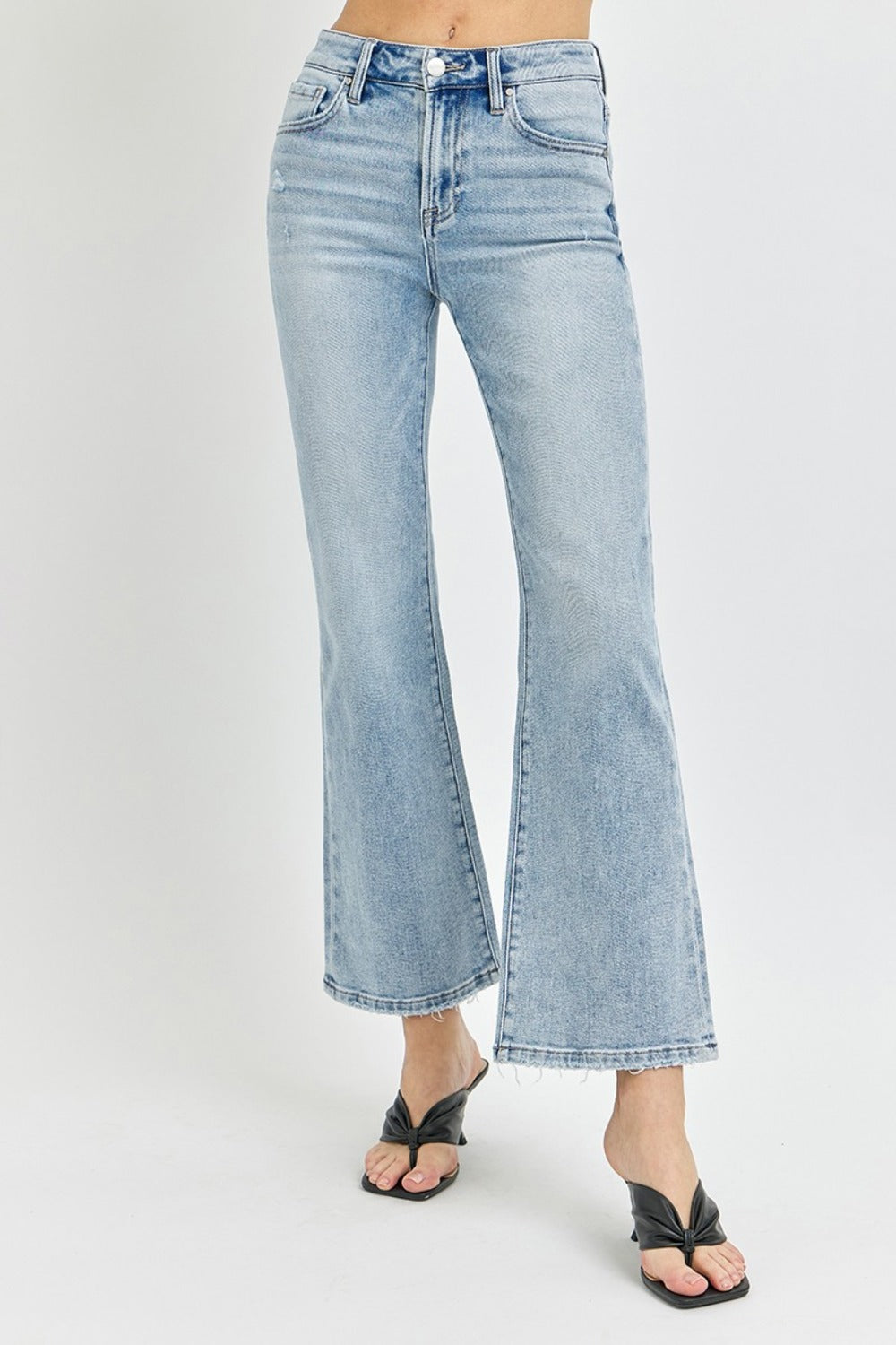 RISEN Full Size High Rise Ankle Flare Jeans Luxe Trendsi   