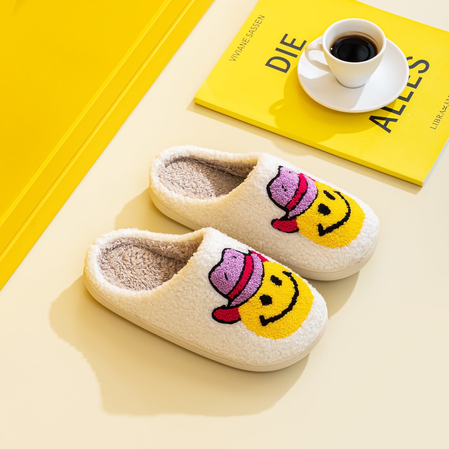 Melody Smiley Face Slippers  Trendsi   