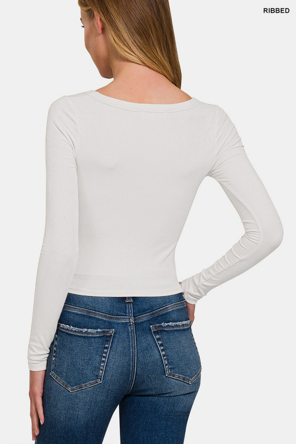 Zenana Scoop Neck Long Sleeve T-Shirt  Trendsi   