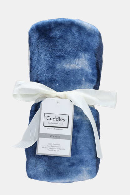 Cuddley Fleece Decorative Throw Blanket Sale Trendsi Blue Marble One Size 