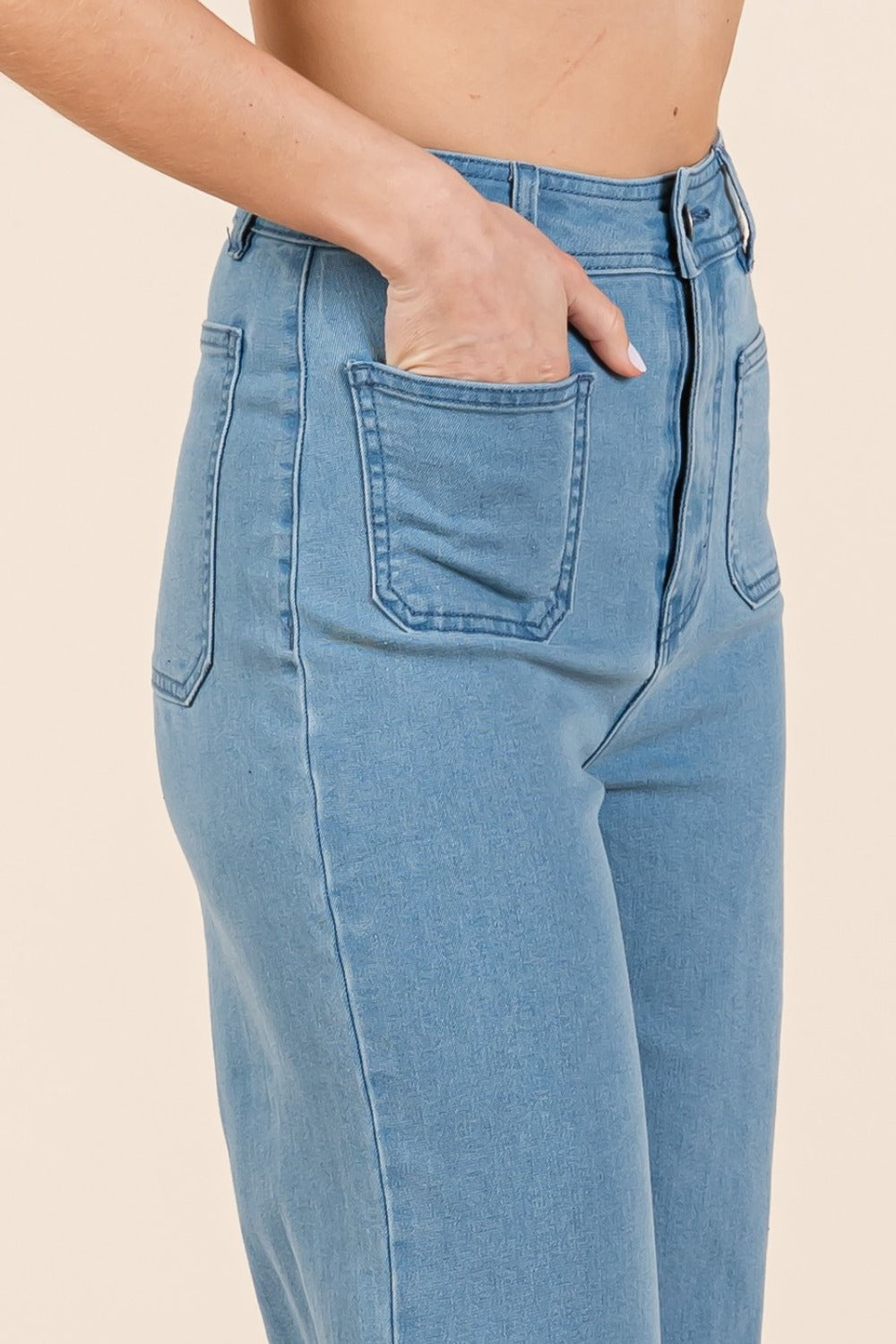 Mittoshop High Waist Wide Leg Jeans  Trendsi   