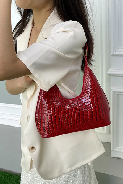 PU Leather Stone Texture Shoulder Bag Bag Trendsi   