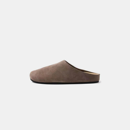 Suede Round Toe Slip-Ons  Trendsi Taupe 35(US4) 