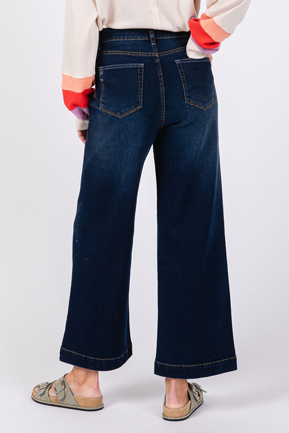 SAGE + FIG High Waist Wide Leg Jeans  Trendsi   