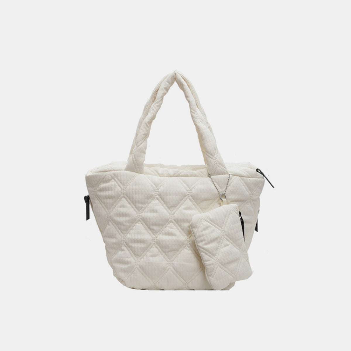 Polyester Medium Tote Bag  Trendsi Ivory One Size 