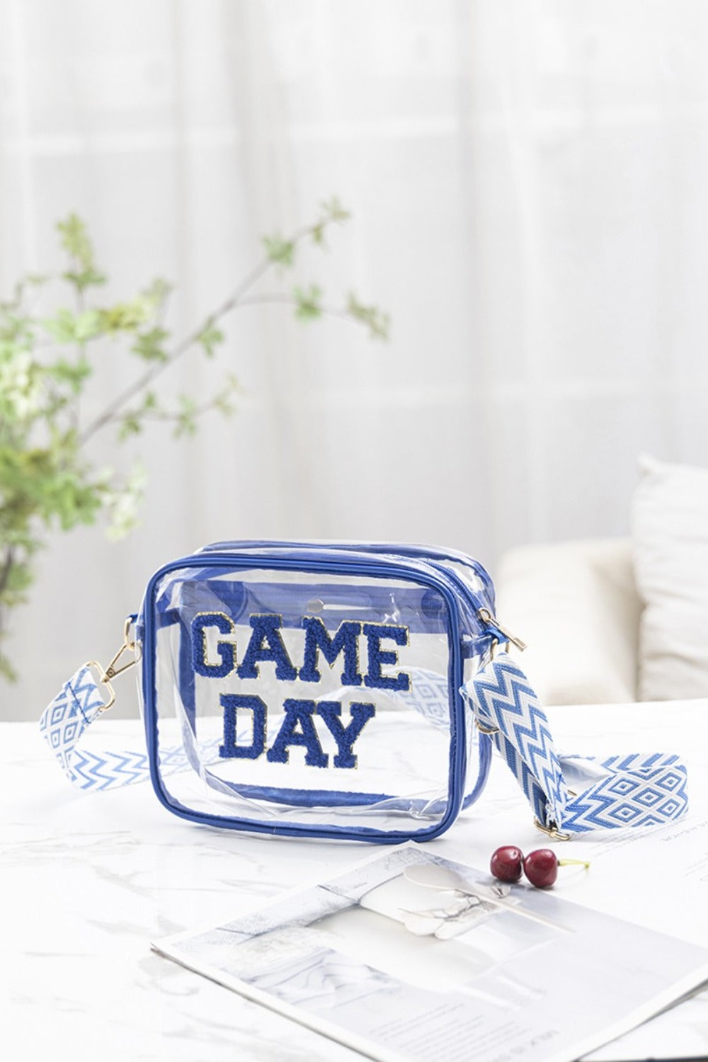 Zenana GAME DAY Stadium Approved Transparent Crossbody Bag  Trendsi   