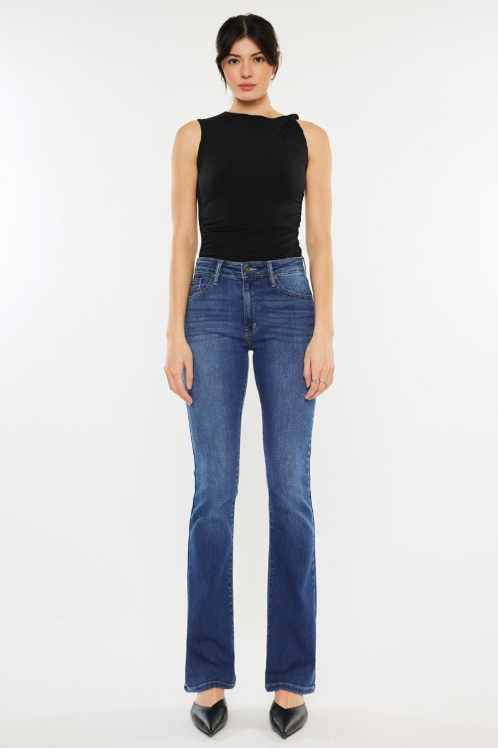 Kancan High Rise Slim Bootcut Jeans  Trendsi   