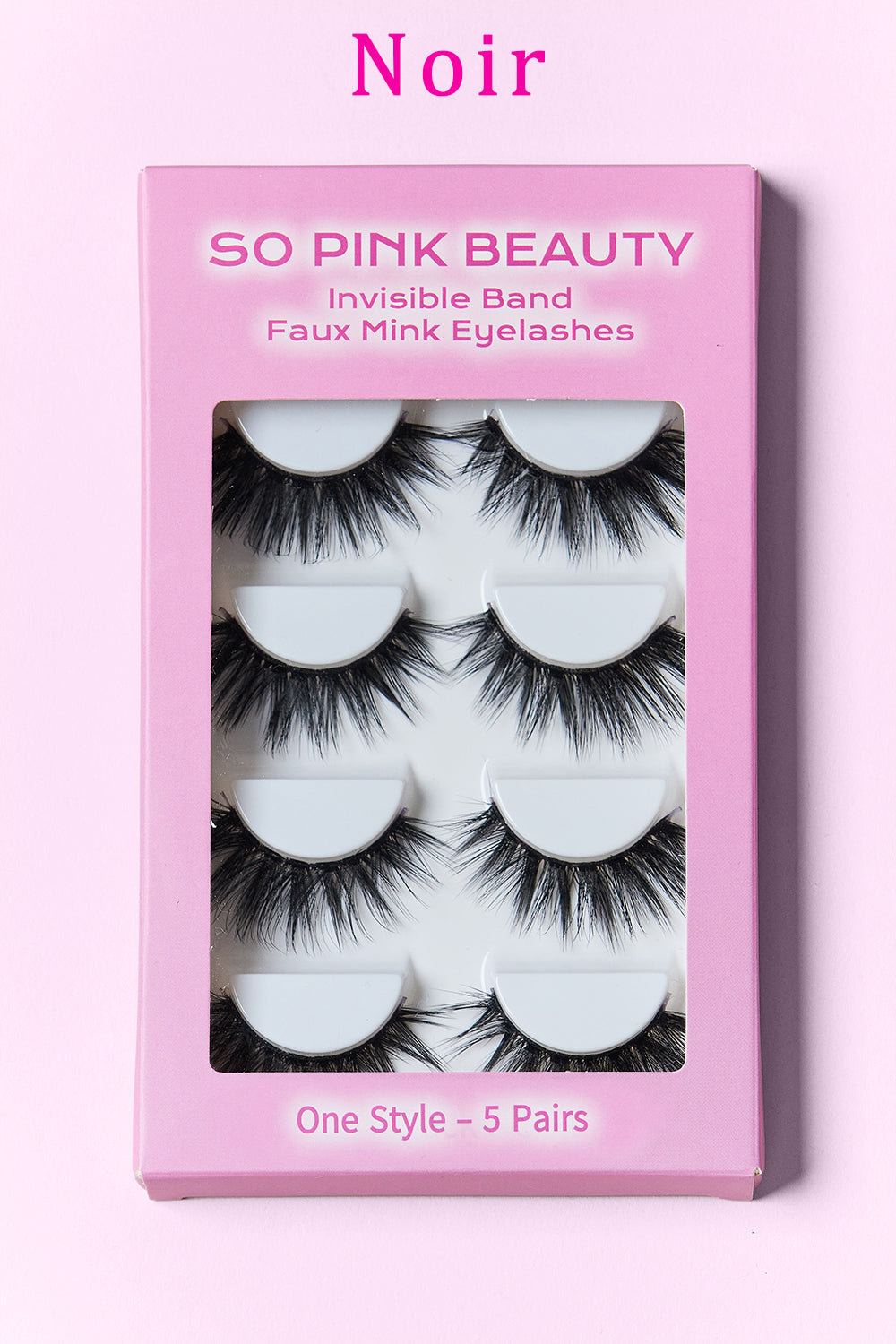 SO PINK BEAUTY Faux Mink Eyelashes 5 Pairs  Trendsi   