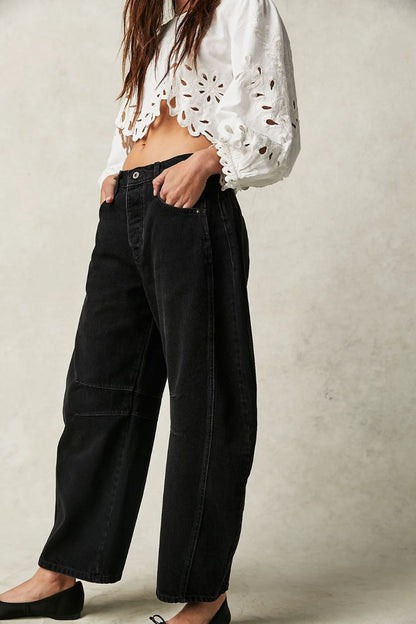 Wide Leg Jeans with Pockets  Trendsi   