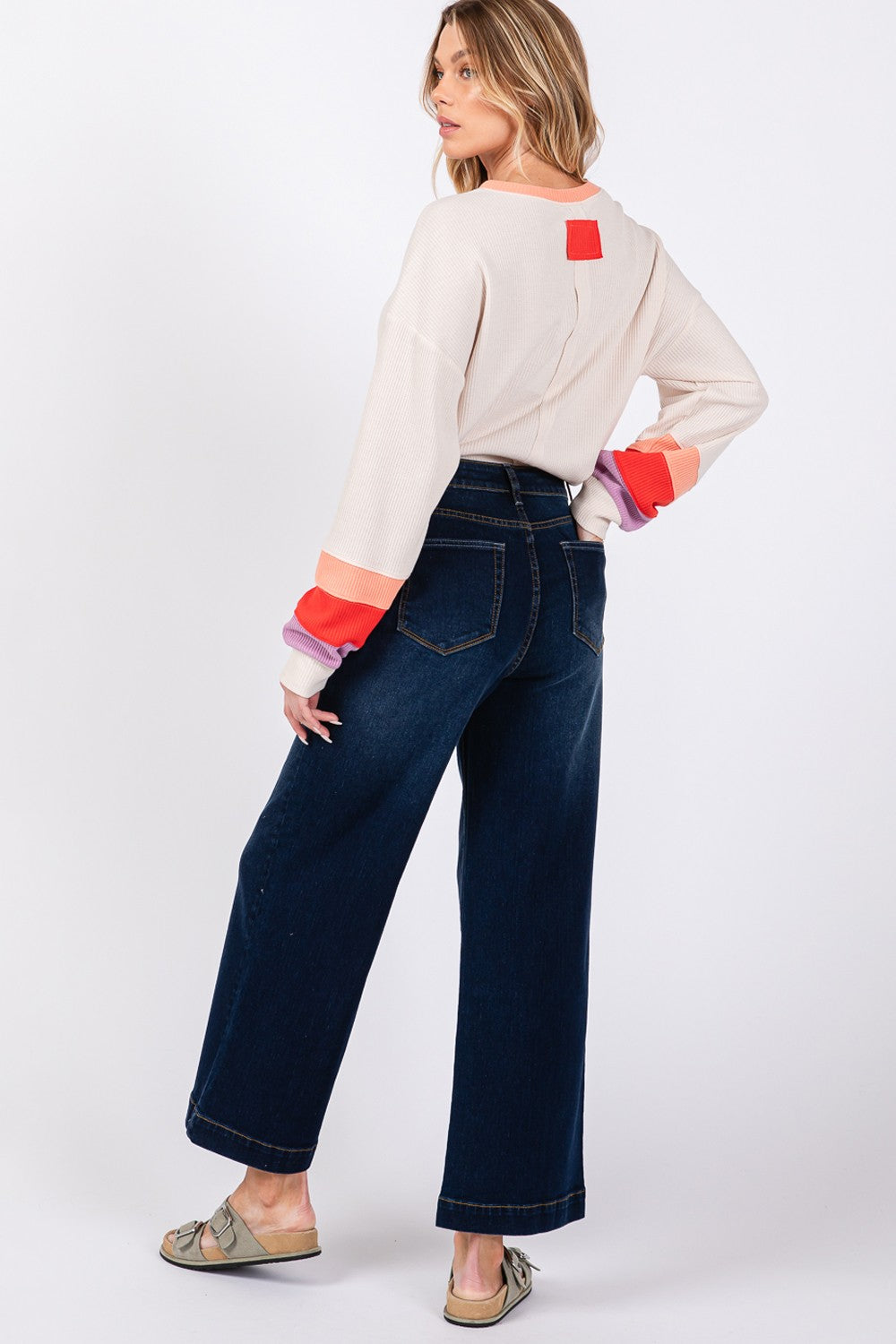 SAGE + FIG High Waist Wide Leg Jeans  Trendsi   