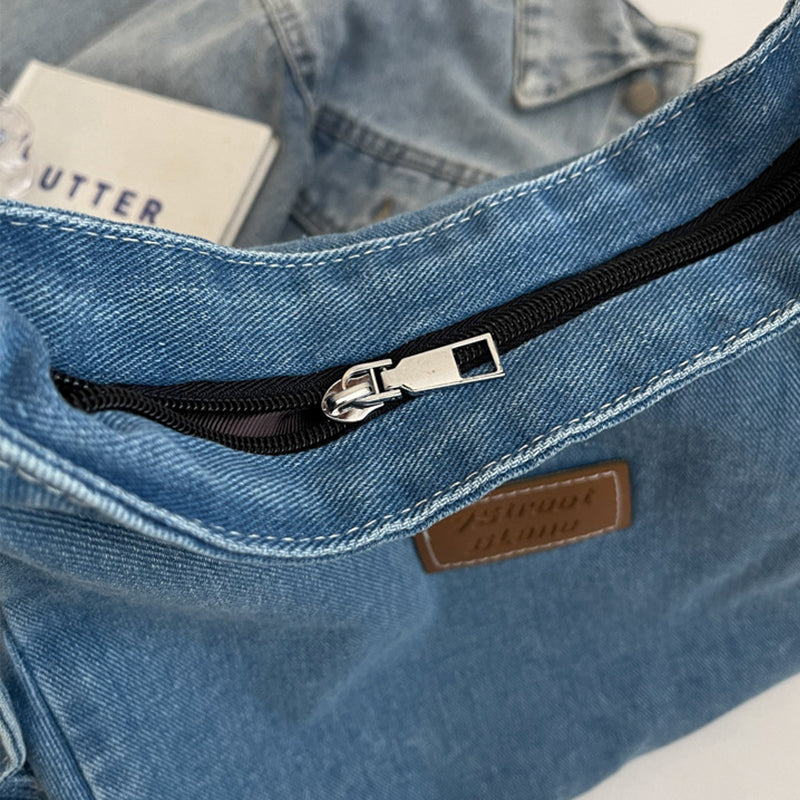 Adjustable Strap Denim Shoulder Bag  Trendsi   