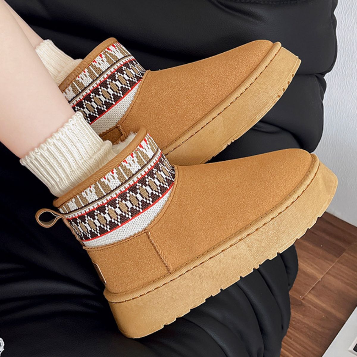 Thermal Suede Platform Boots  Trendsi   