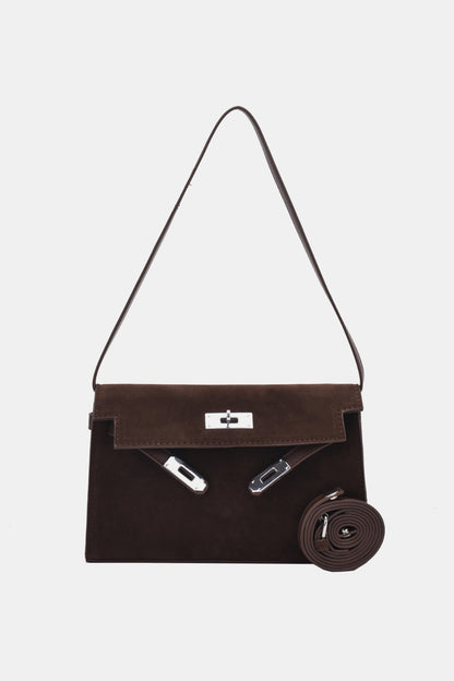 Suede PU Leather Strap Shoulder Bag Bag Trendsi   