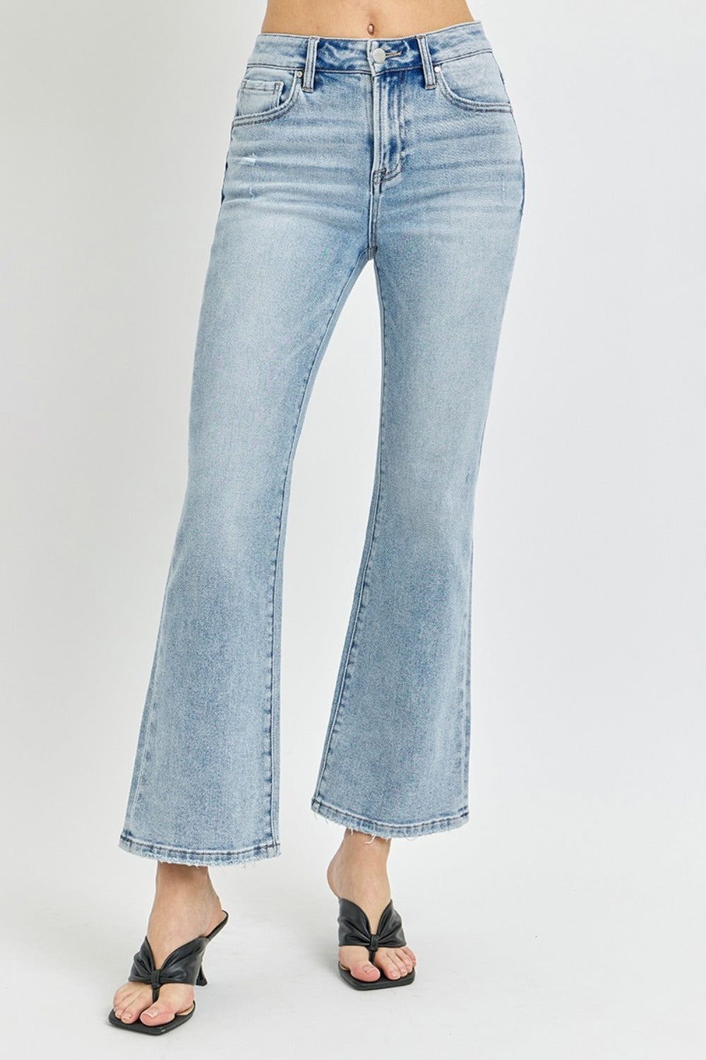 RISEN Full Size High Rise Ankle Flare Jeans Luxe Trendsi   