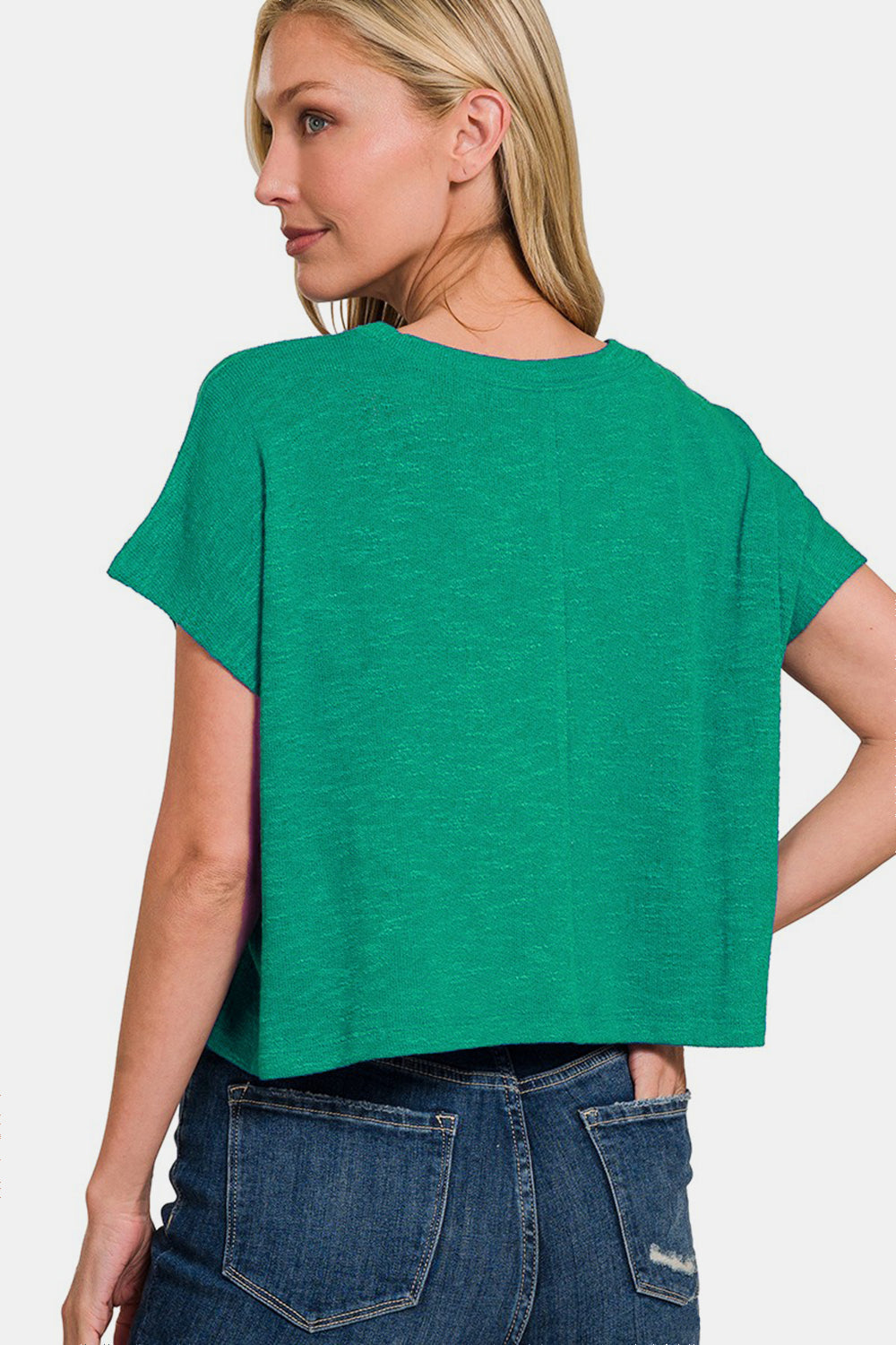 Zenana Round Neck Short Sleeve T-Shirt  Trendsi   