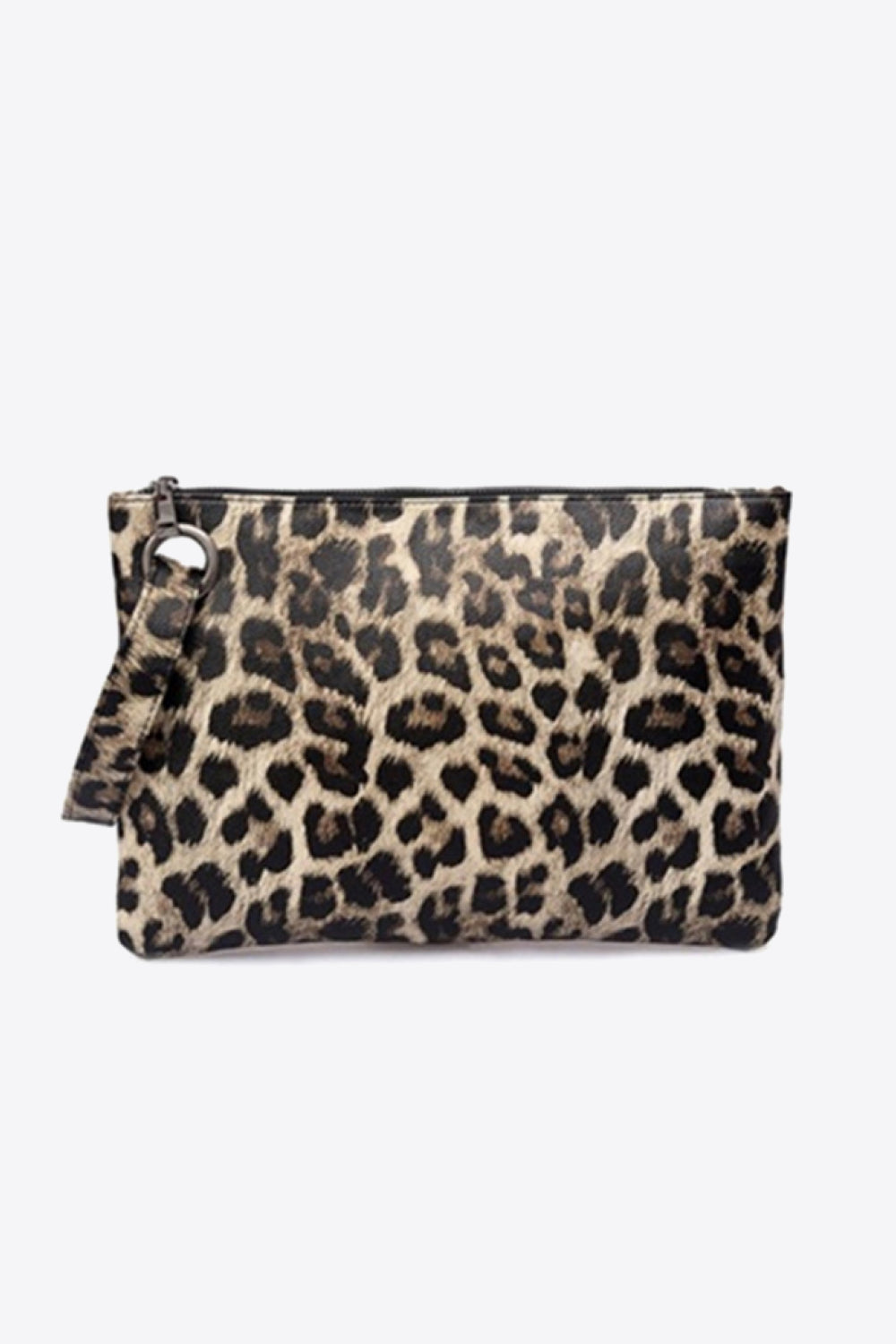 Leopard PU Leather Clutch  Trendsi Brown Leopard One Size 