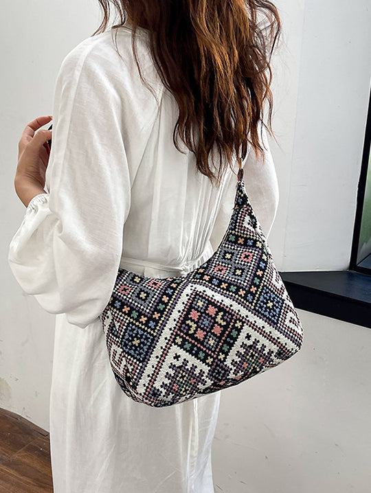 Geometric Adjustable Strap Crossbody Bag