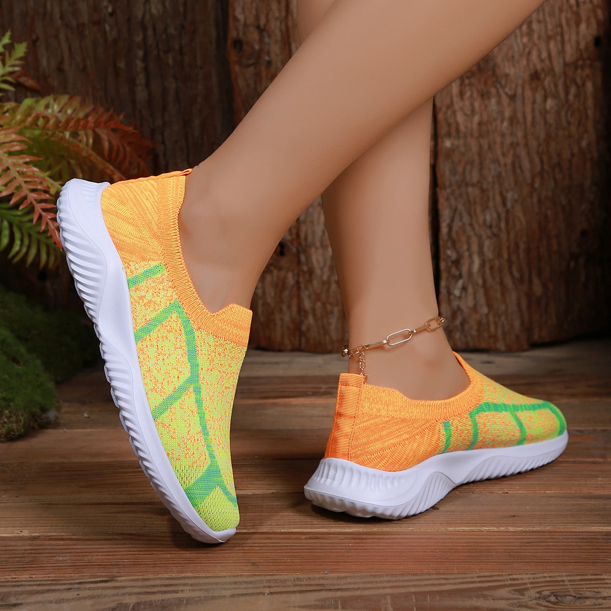 Breathable Mesh Round Toe Sneakers  Trendsi   