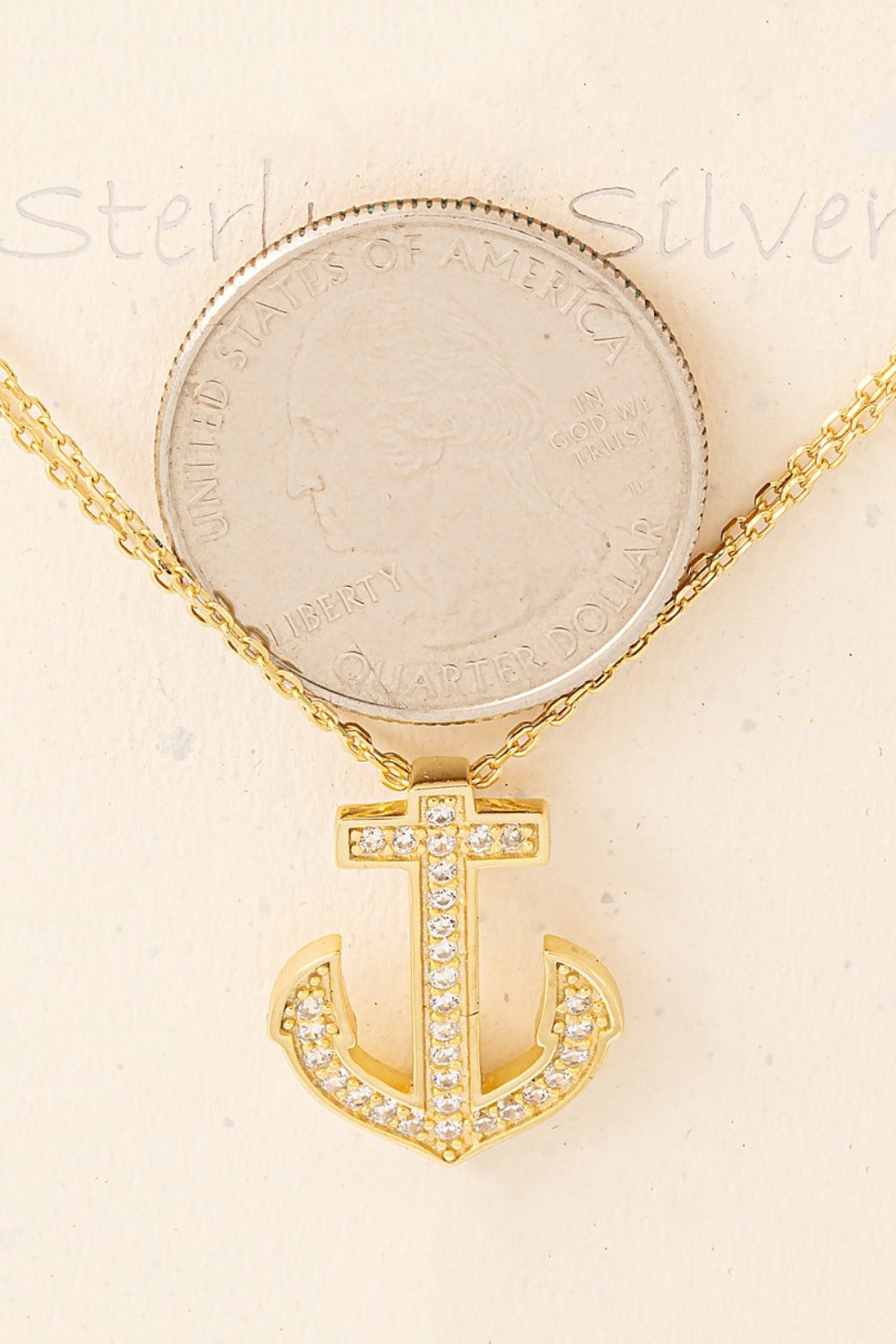 Fame Anchor Pendant Alloy Necklace  Trendsi   